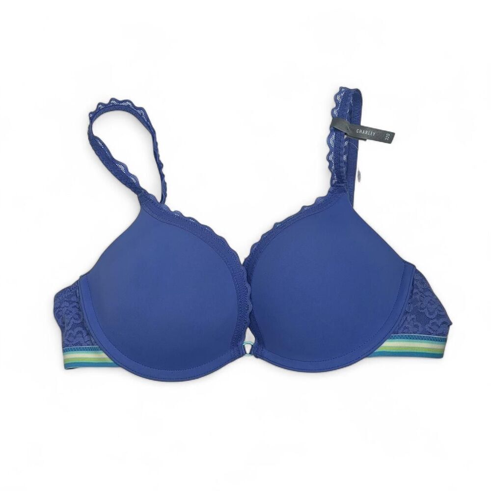New without tags aerie Charley Blue lace underwire push up bra 32D